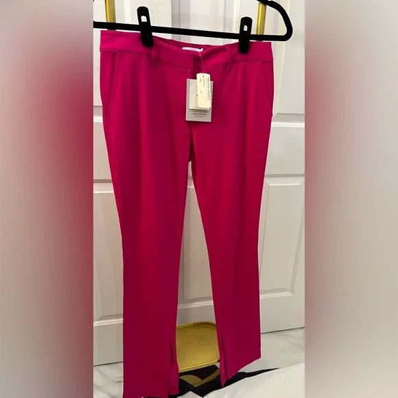 A.L.C. Javier Hot Pink Split Hem Pants Size 2 NWT